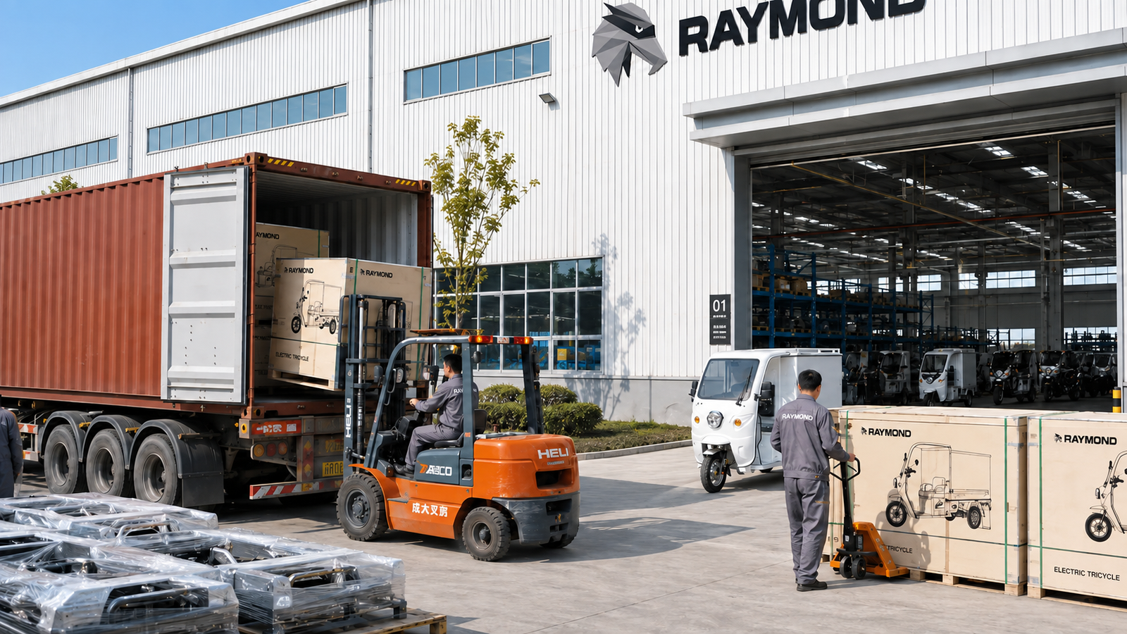 Electric vehicles prepared for international container delivery