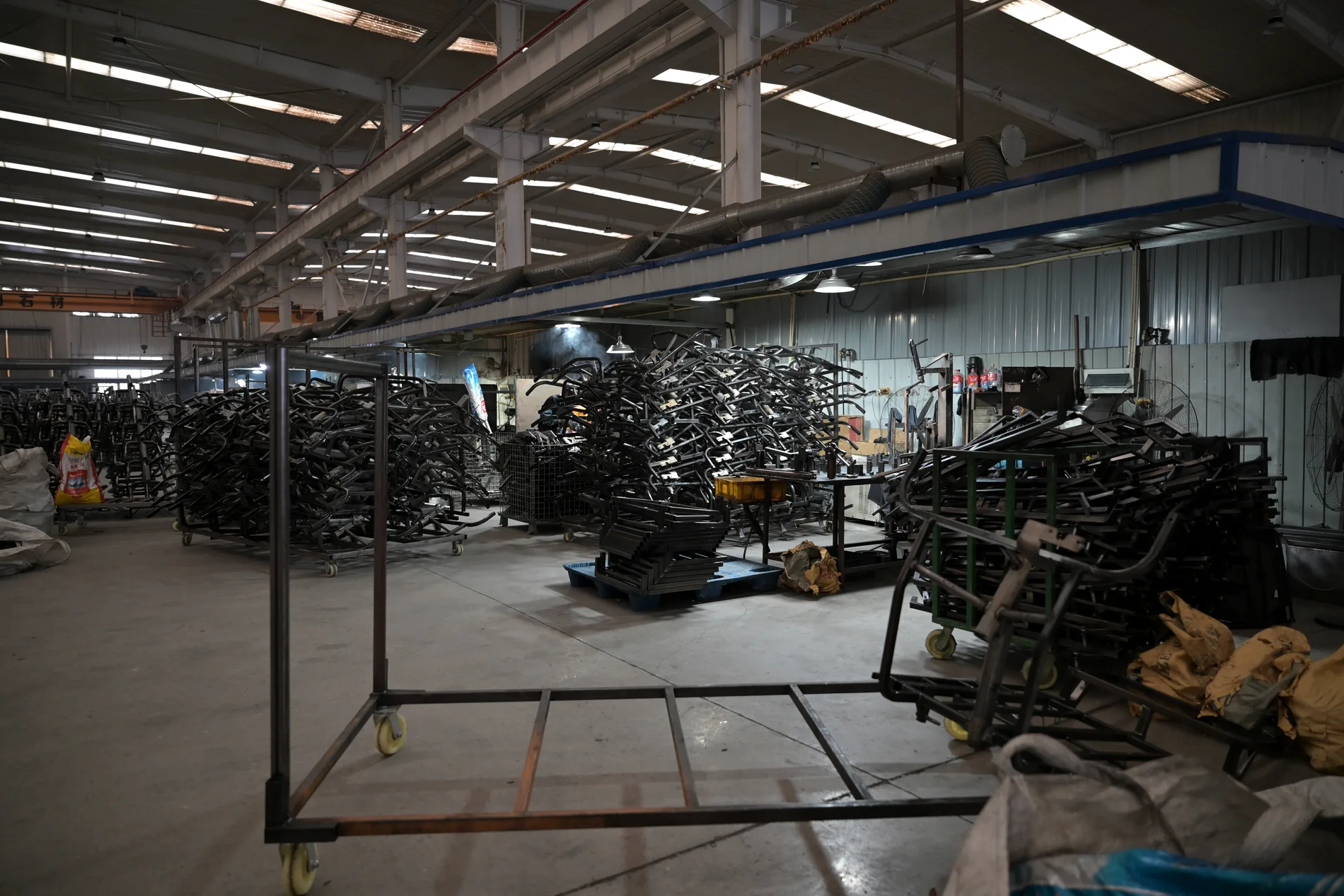 Frame fabrication area in the factory