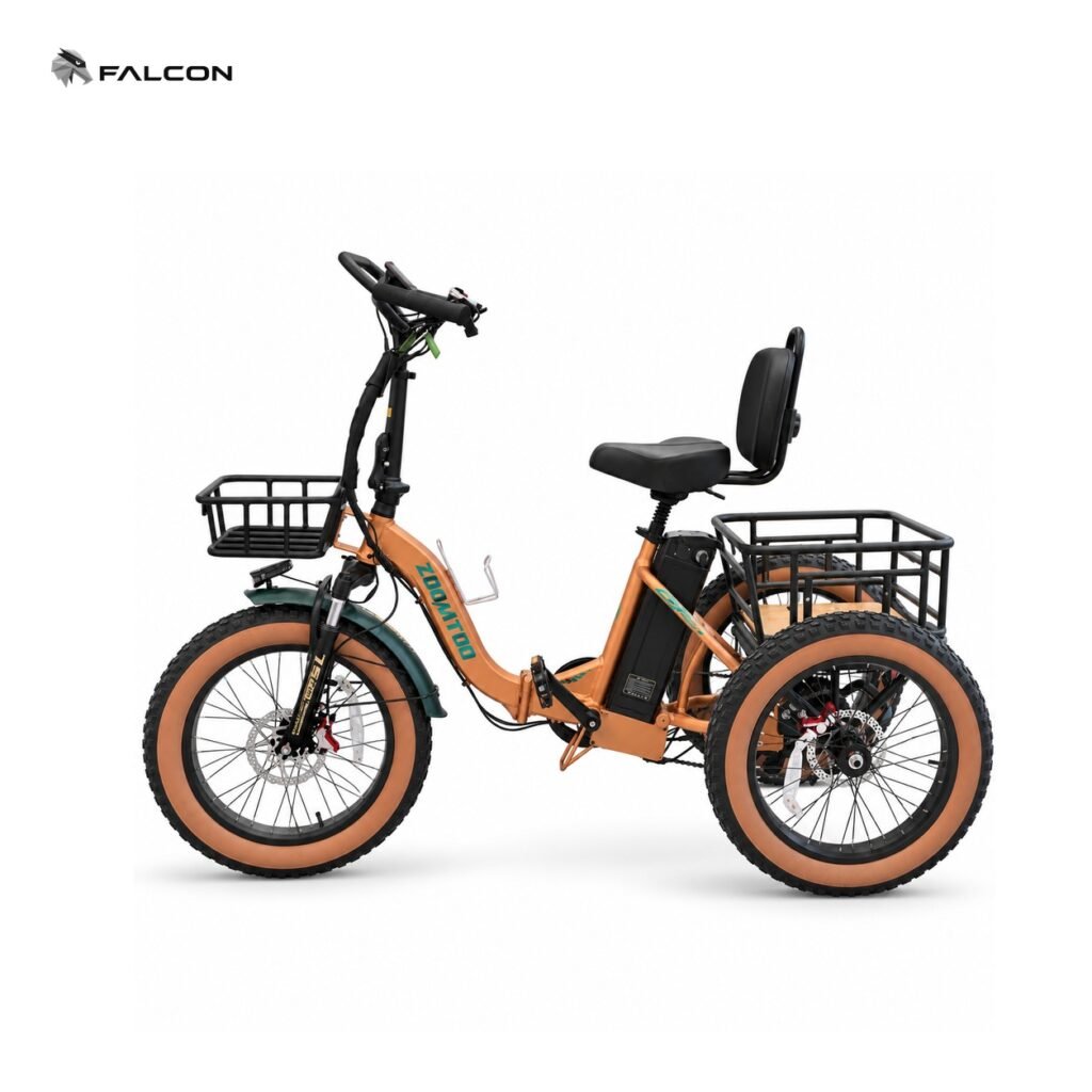 Electric Cargo Tricycle with Pedal Assist, Front Basket & Rear Cargo Rack-ZTQZ