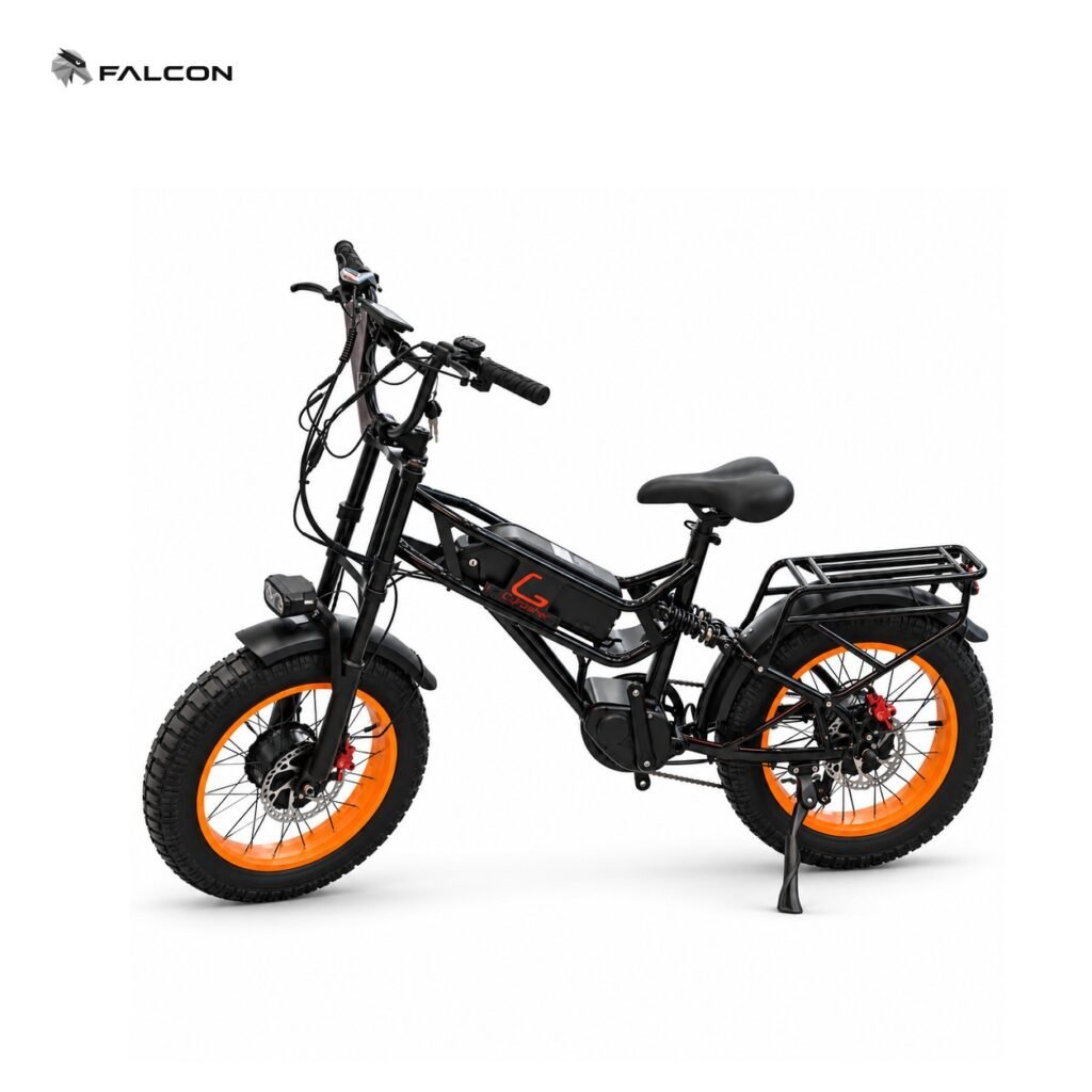Fat Tire Electric Bike with Full Suspension & Rear Rack-ZT-CP016
