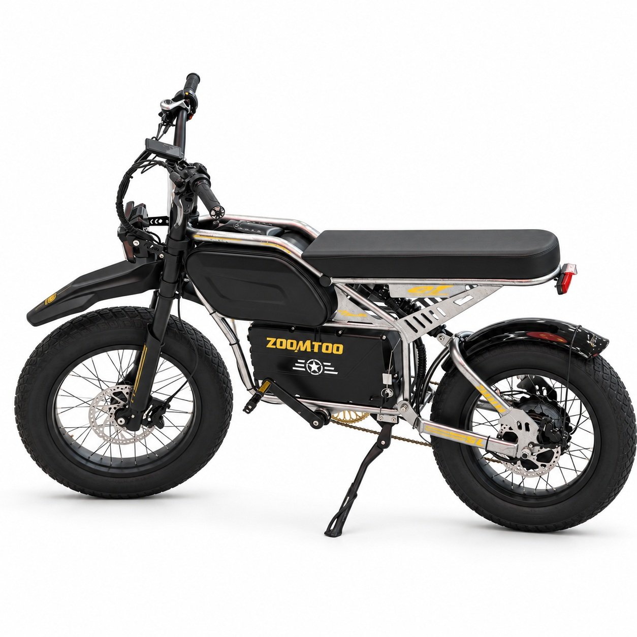 Long-Seat Off-Road Electric Motorcycle with Fat Tires & Dual Suspension-ZT-CP026 — view 1