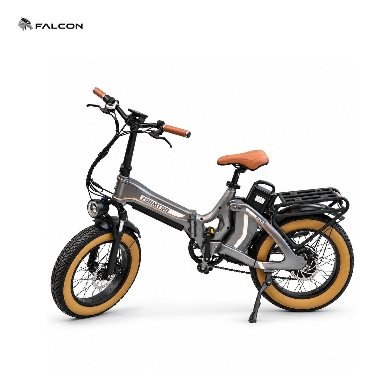 Step-Through Folding Electric Bike with Rear Rack & Disc Brakes-ZR-CP020 — view 1