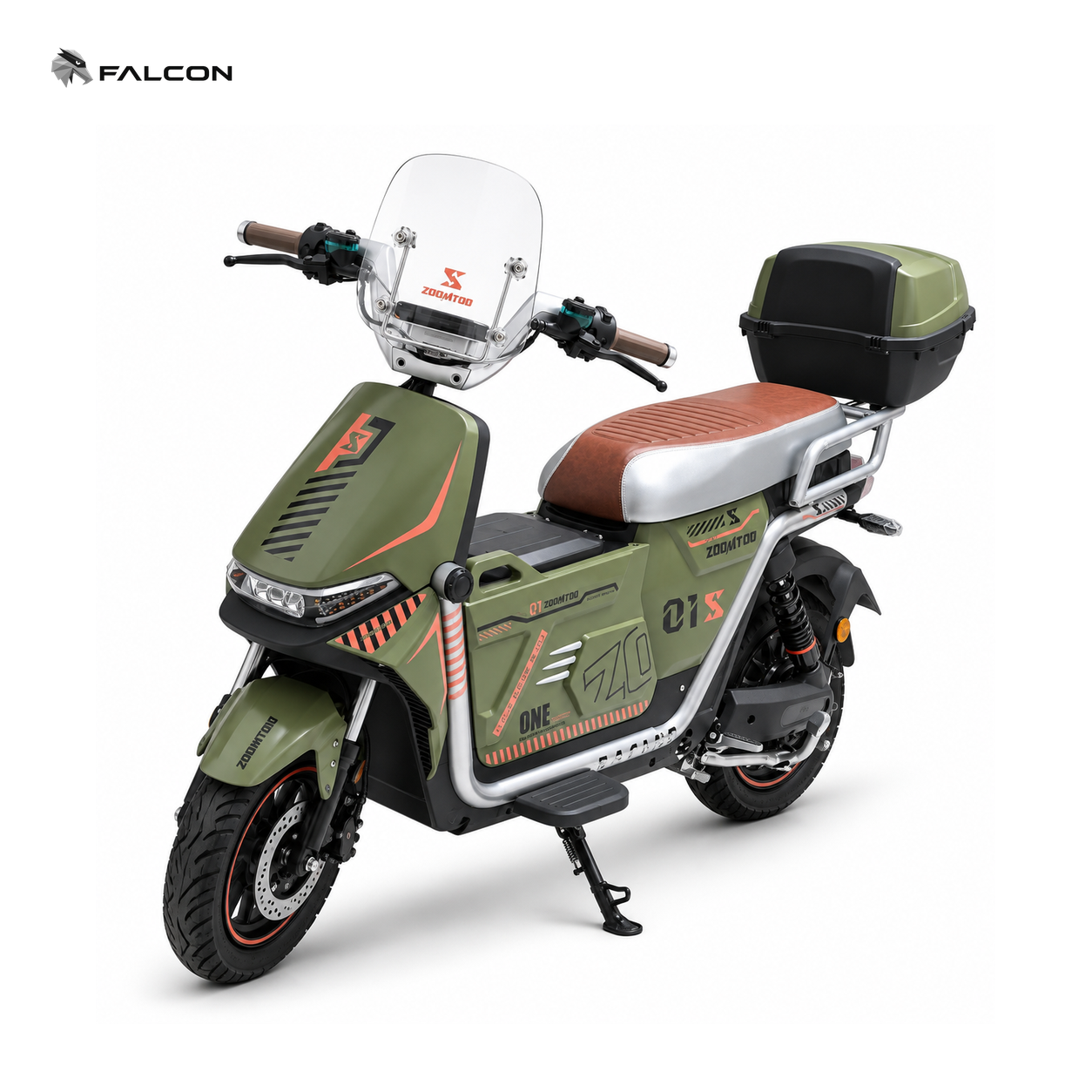 Urban Electric Motorcycle with Rear Cargo Box & Dual Suspension-ZR-CP026 — view 1