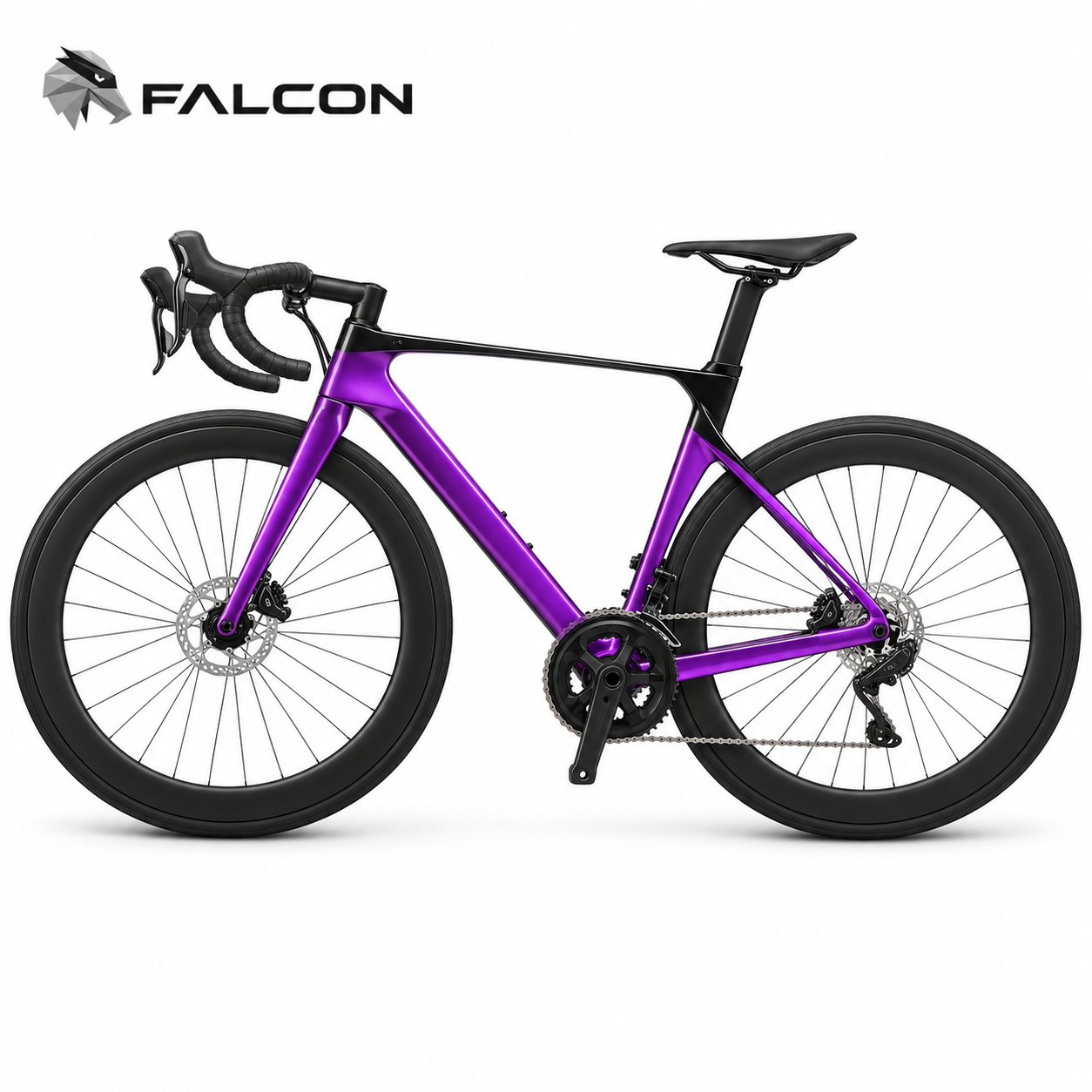 Purple Performance Road Bike with Drop Handlebars & Disc Brakes-ZT-700