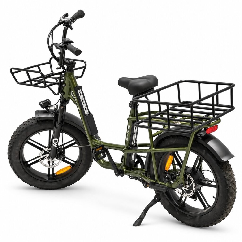 500W 20-Inch Fat Tire Electric Cargo Bike with 48V 13Ah Battery & 150 kg Load-ZR-CP053