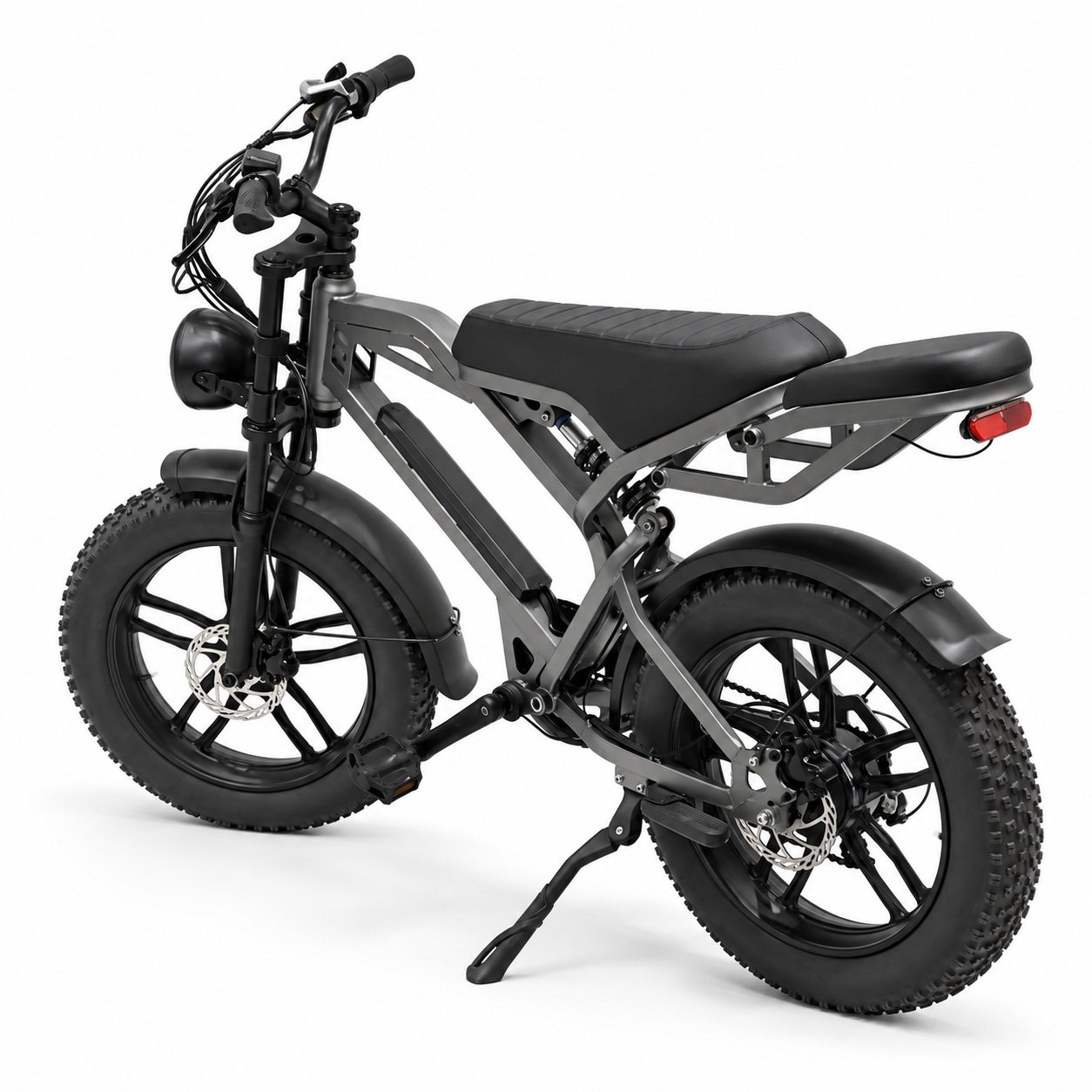500W Fat Tire Electric Moped Bike with 48V 13Ah Battery & Dual Suspension-ZR-CP056 — view 1