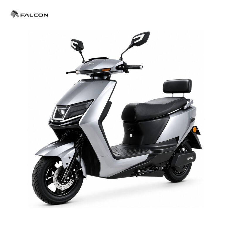 Silver Urban Electric Scooter with Passenger Backrest & Disc Brake-ZR-CP048