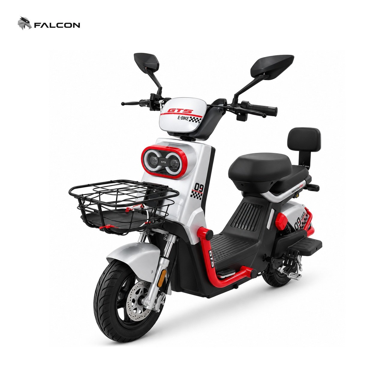 Urban Electric Scooter with Dual Seat, Rear Backrest & Front Basket-ZR-CP033 — view 1